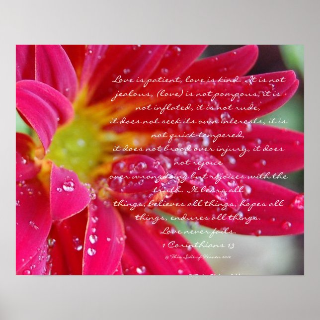 Póster Love is.....1 Corinthians 13 (Frente)