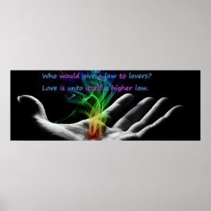 Póster Love is a higher law
