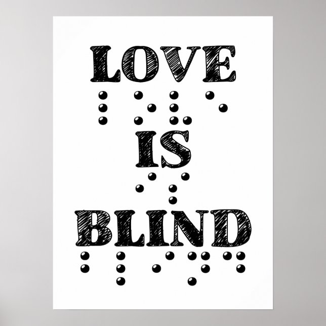 Póster Love Is Blind Braille (Frente)
