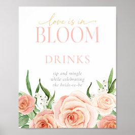 Póster Love Is In Bloom Flower Bar Station Sign