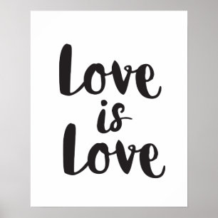 Póster Love is Love Saying Short Love Quote Love Art