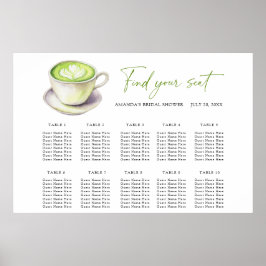 Póster Love is Matcha Carta de asientos de boda