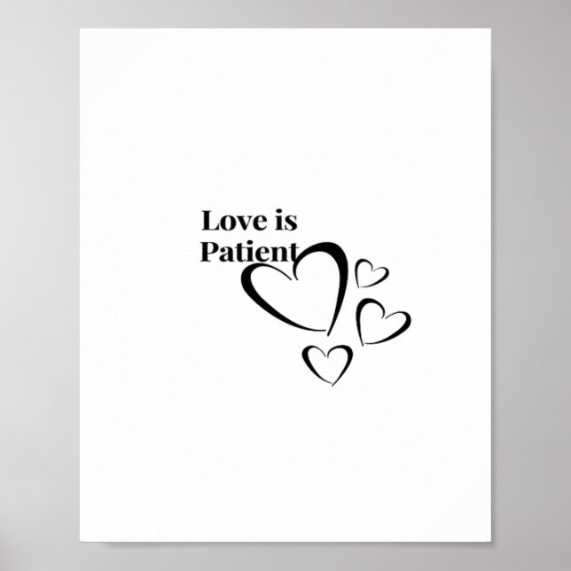 Póster Love Is Patient Calm Aesthetic  (Frente)