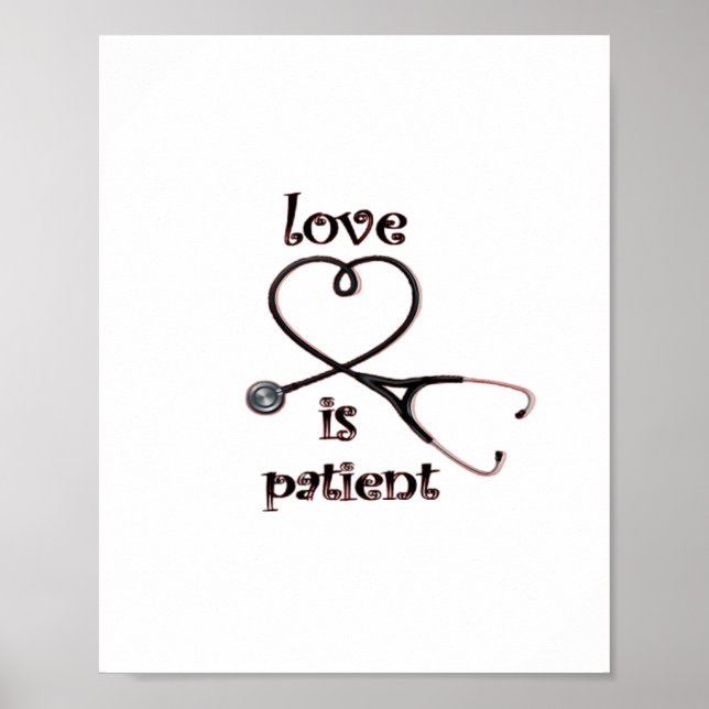 Póster Love Is Patient Clean Layout  (Frente)