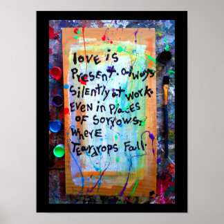 Póster love is present