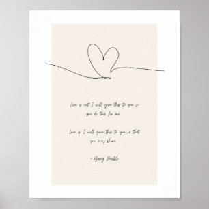 Póster Love is Quote Poster