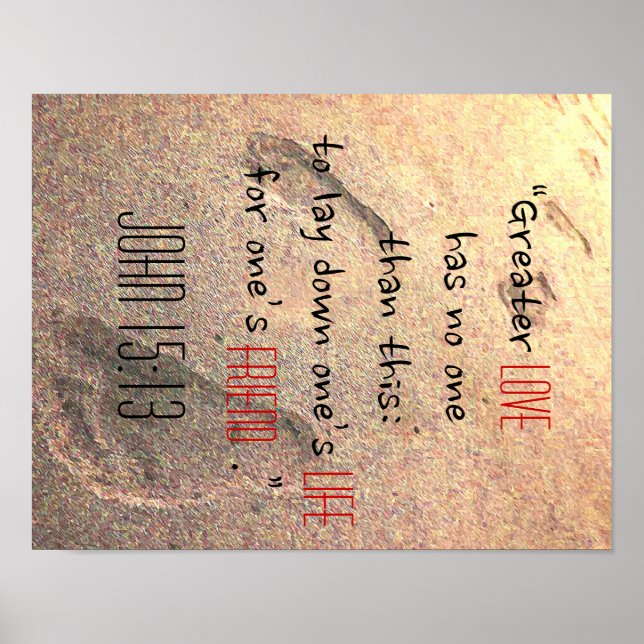 Póster LOVE John 15:13 (Frente)