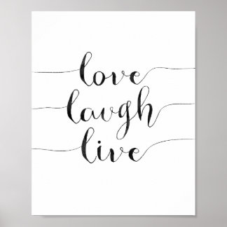 Póster Love Laugh Live