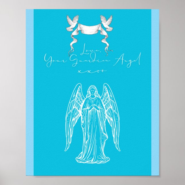 Póster Love Letter Design - Love, Your Guardian Angelxxoo (Frente)