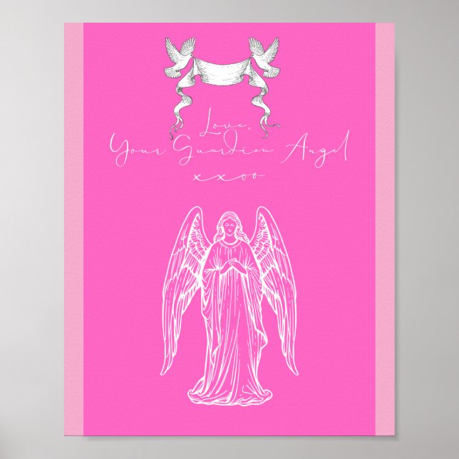 Póster Love Letter Design - Love, Your Guardian Angelxxoo (Frente)