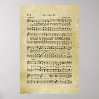 Póster Love Lifme Me Gospel Sheet Music
