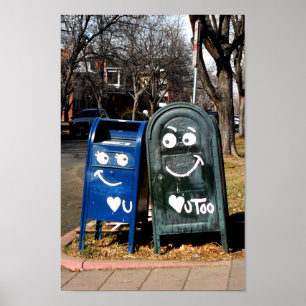 Póster love mailboxes : i heart you