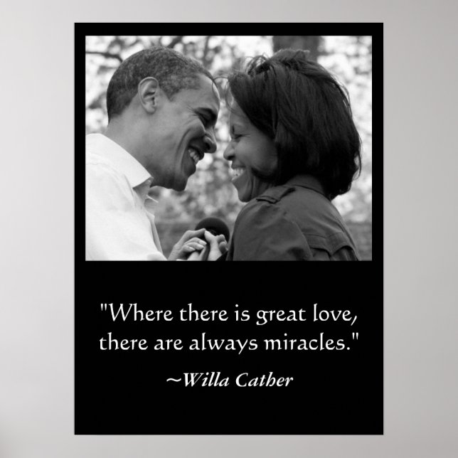 PÓSTER LOVE & MIRACLES POSTER, BARACK & MICHELLE OBAMA (Frente)