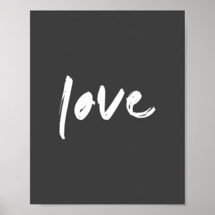 Póster Love Modern   Palabra Cotización Minimalista de mo