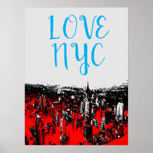 Póster Love NYC Manhattan New York