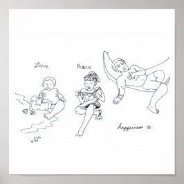 Póster LOVE PEACE HAPPINESS print