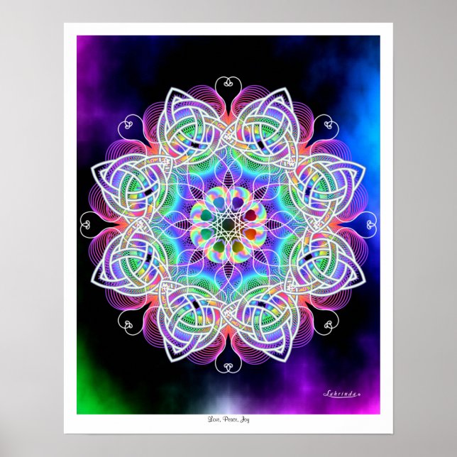 Póster Love Peace Joy (Frente)