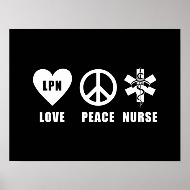 Póster Love Peace LPN (Frente)