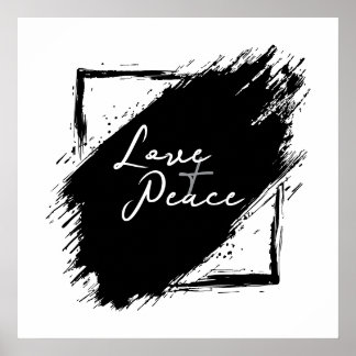 Póster Love & Peace poster & Prints