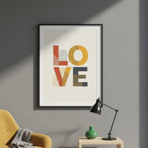 Póster LOVE Poster - Inspirational Quote Wall Art   Gift 