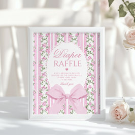 Póster Love Shack Baby Diaper raffle Coquette Bow