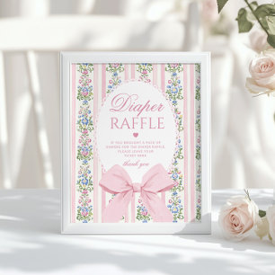 Póster Love Shack Baby Diaper raffle Coquette Bow