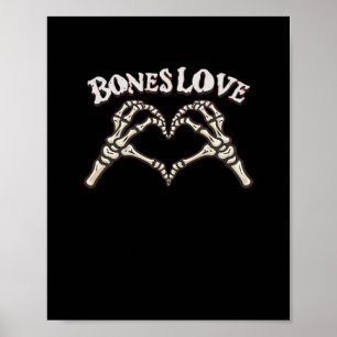 Póster Love Skeleton Hand Classic