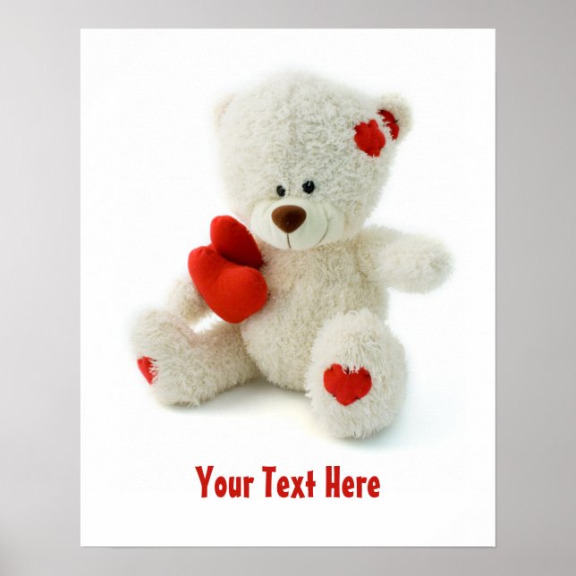 Póster Love Teddy Valentine personalizado poster (Frente)