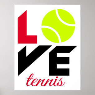 Póster Love tennis
