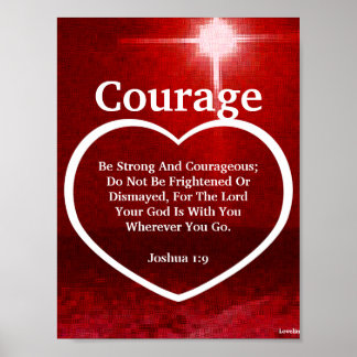 Póster Love The Light Of Courage Biblical Verse-Cust.