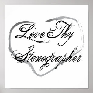 Póster Love Thy Stenographer