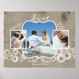 Póster Love Wedding Photo Collage Poster