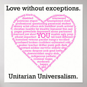 Póster Love Without Exceptions Heart Poster