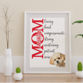 Póster Love you Mom...from your Maltipoo