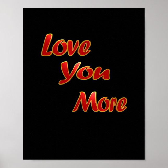 Póster Love You More Balanced Visual Design  (Frente)