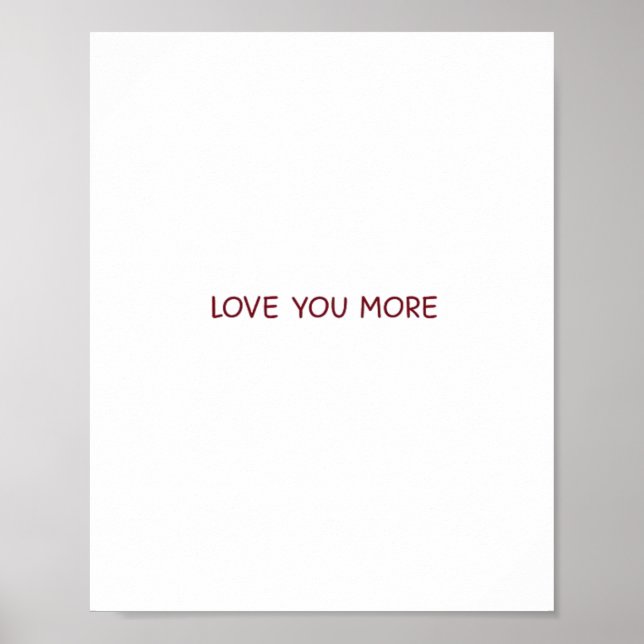 Póster Love You More Contemporary Design  (Frente)