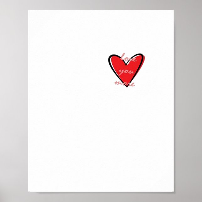 Póster Love You More Creative Minimal Style  (Frente)