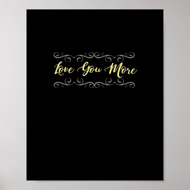 Póster Love You More Heartfelt Modern Design  (Frente)