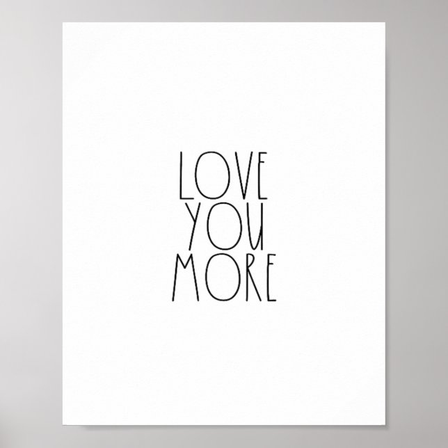 Póster Love You More Minimal Aesthetic Design  (Frente)