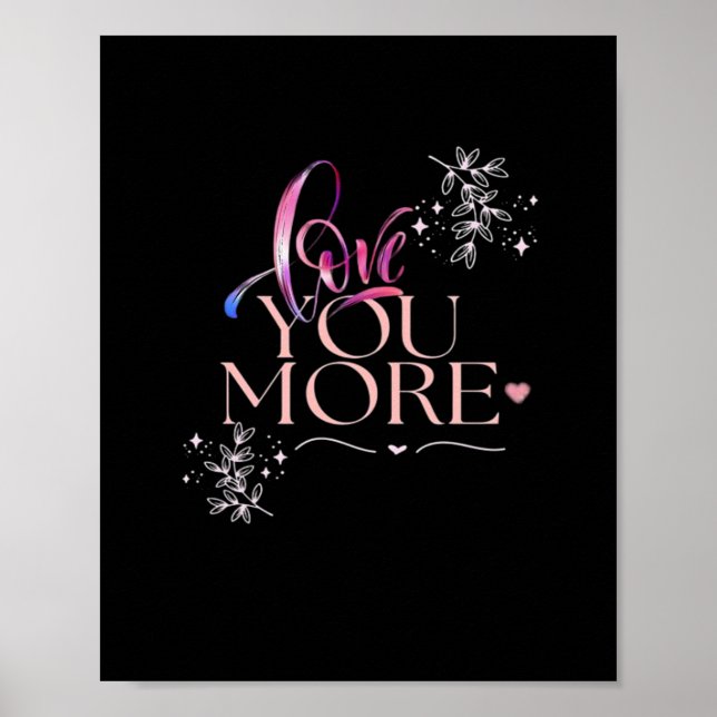 Póster Love You More Minimal Design  (Frente)