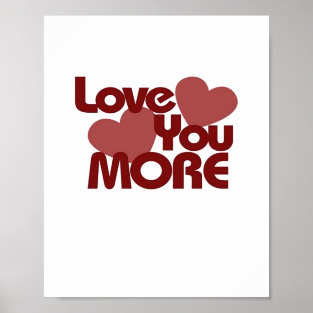 Póster Love You More Minimal Design  (Frente)