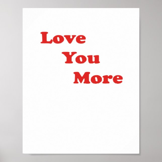Póster Love You More Minimal Design  (Frente)