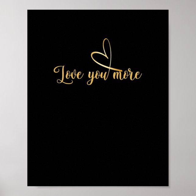 Póster Love You More Modern Aesthetic  (Frente)