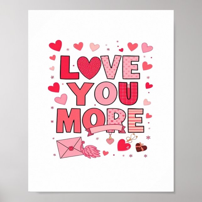 Póster Love You More Polished Love Design  (Frente)