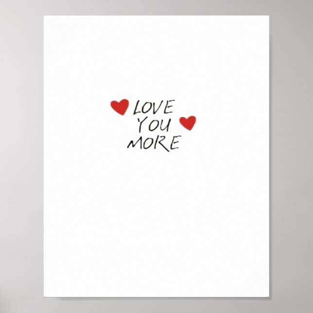 Póster Love You More Quote Minimal Design  (Frente)
