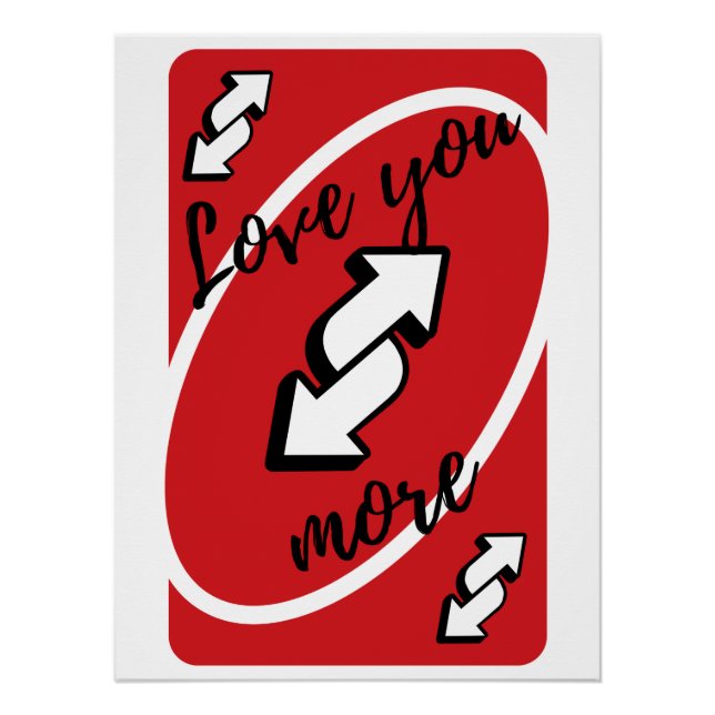 Póster 'Love You More' Uno-Karte (Anverso)