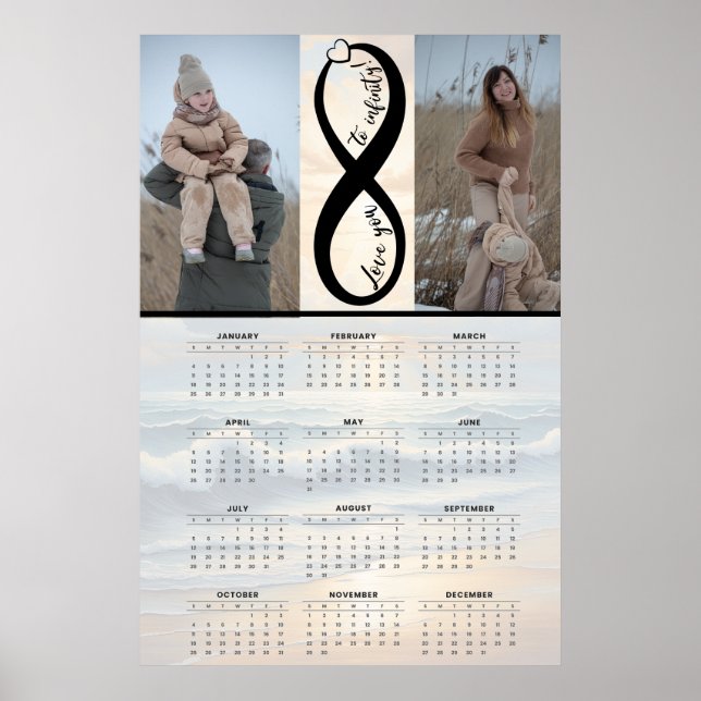 Póster “Love you to infinity” – Custom Calendar (Frente)