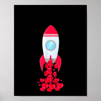 Póster Love You To The Moon And Back Space Shirt Valentin