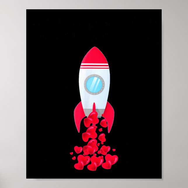 Póster Love You To The Moon And Back Space Shirt Valentin (Frente)
