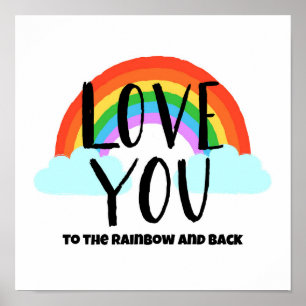 Póster Love You to the Rainbow and Back